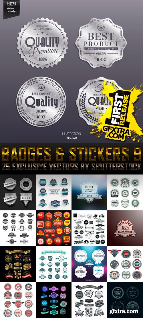 Amazing SS - Badges & Stickers 9, 25xEPS