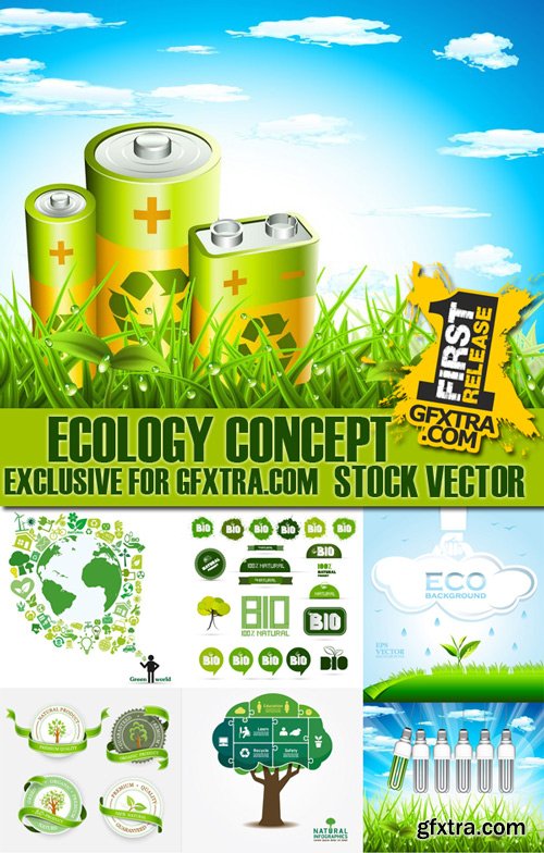 Stock Vectors - Ecology Concept, 25xEps