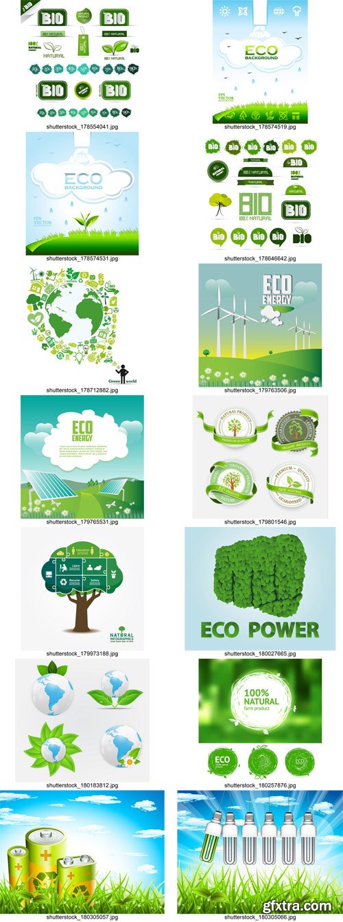 Stock Vectors - Ecology Concept, 25xEps