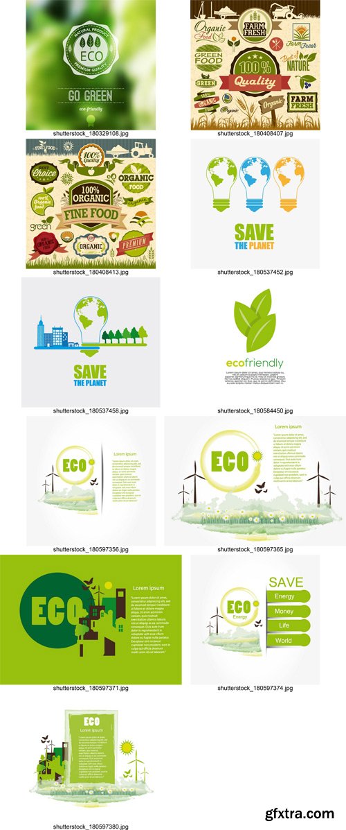 Stock Vectors - Ecology Concept, 25xEps