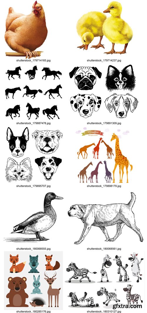 Stock Vectors - Animals, 38xEps!