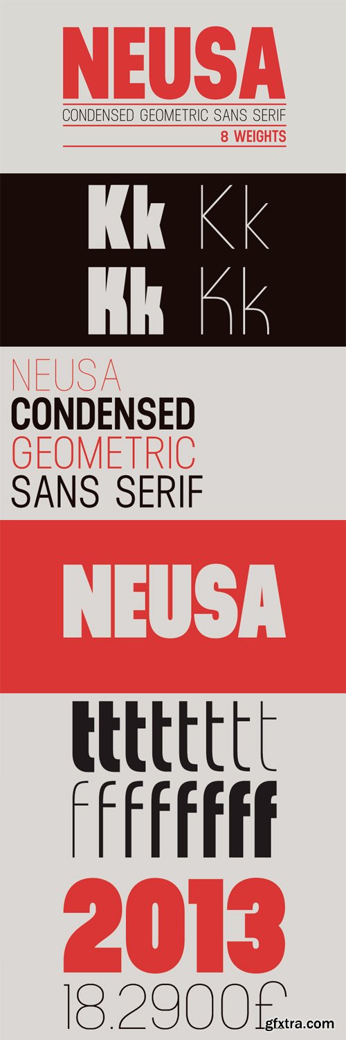 Neusa Font Family - 8 Fonts for $70