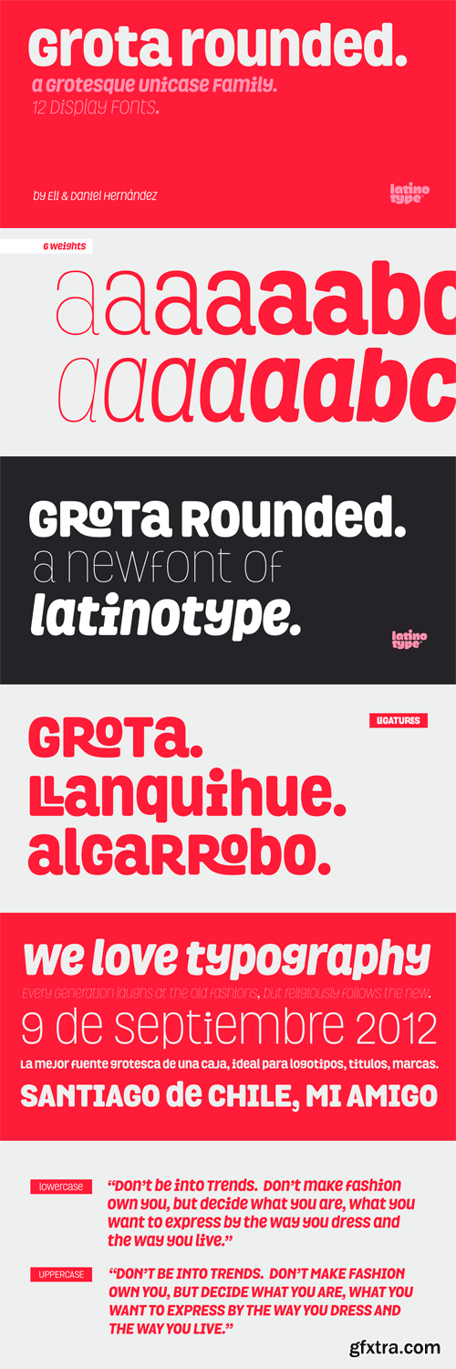 Grota Rounded Font Family - 12 Fonts for $126