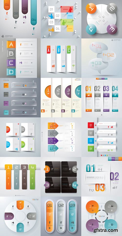 Collection of infographics vol.90, 25xEPS