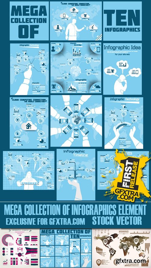 Stock Vectors - Mega Collection of Infographics element, 25xEps