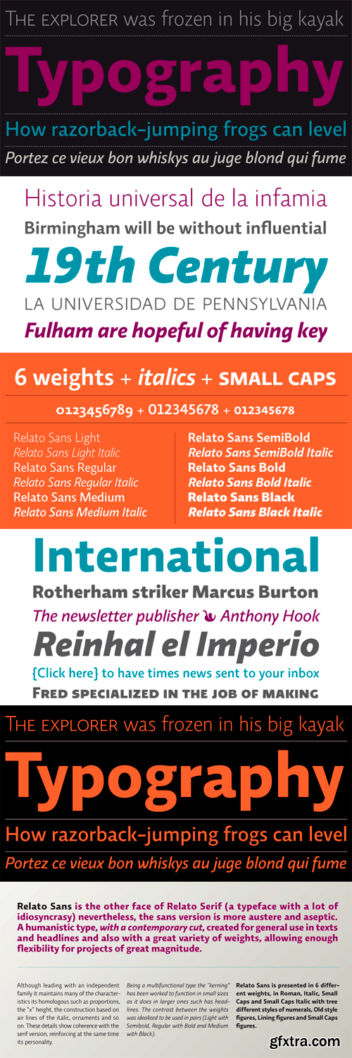 Relato Sans Font Family - 12 Fonts for $499