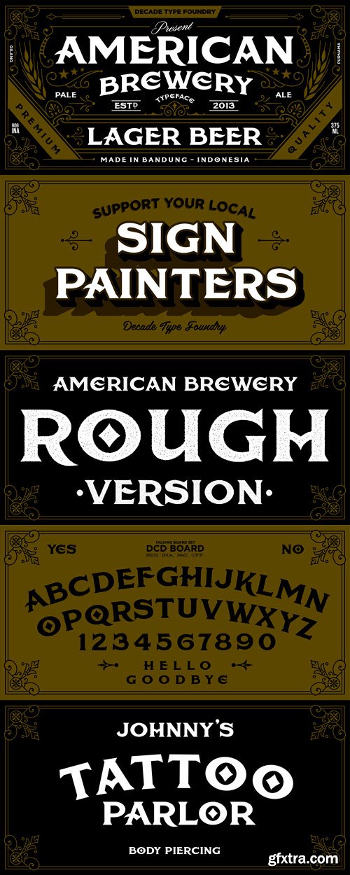 American Brewery Font Family - 2 Fonts for $29