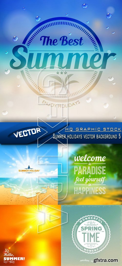 Stock Vector - Summer holidays vector background 5