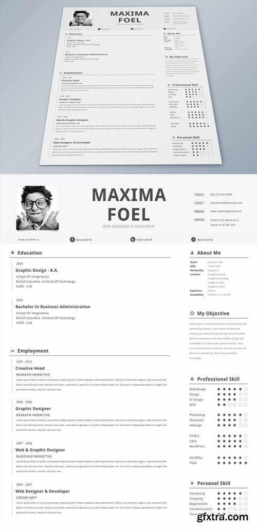 Single Page Resume Template