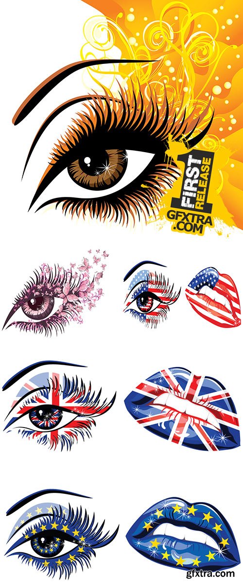 Stock: Art beautiful female eye. Vector illustration