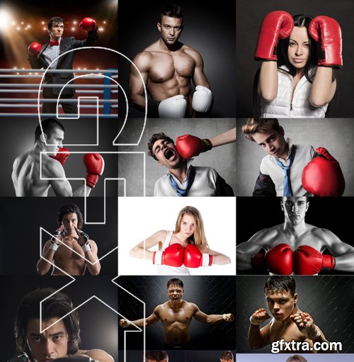 Stock Photos - Fighter & Boxer, 25xJpg