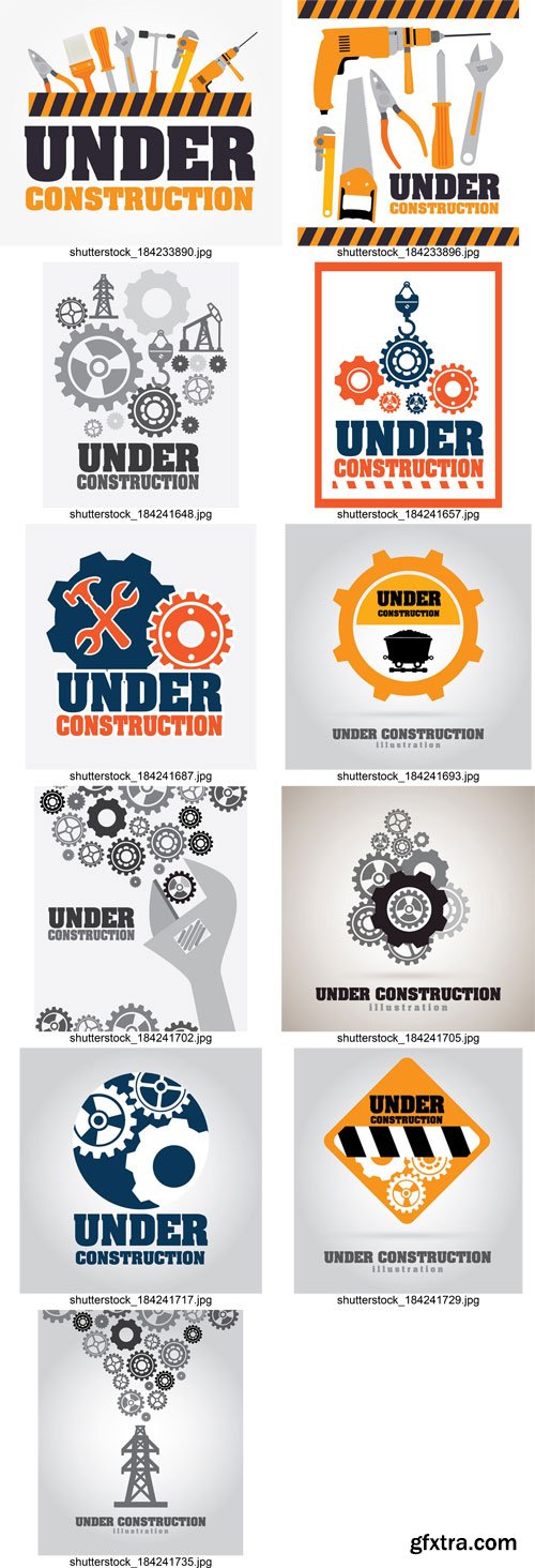 Stock Vectors - Under construction, 25xEps