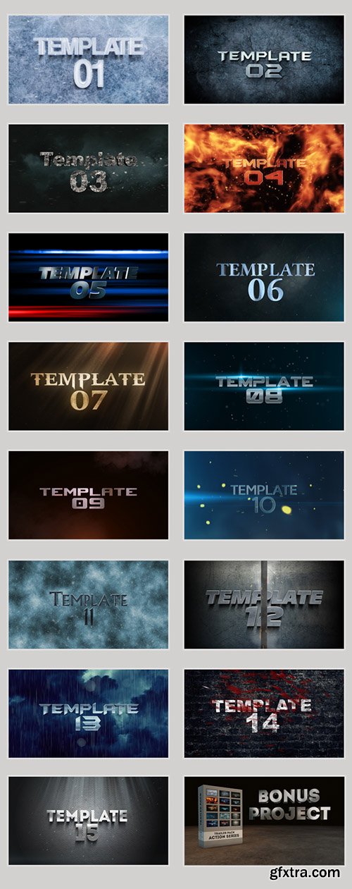 Videohive Trailer Pack - Action Series 5484420 (16 Template Bundle)