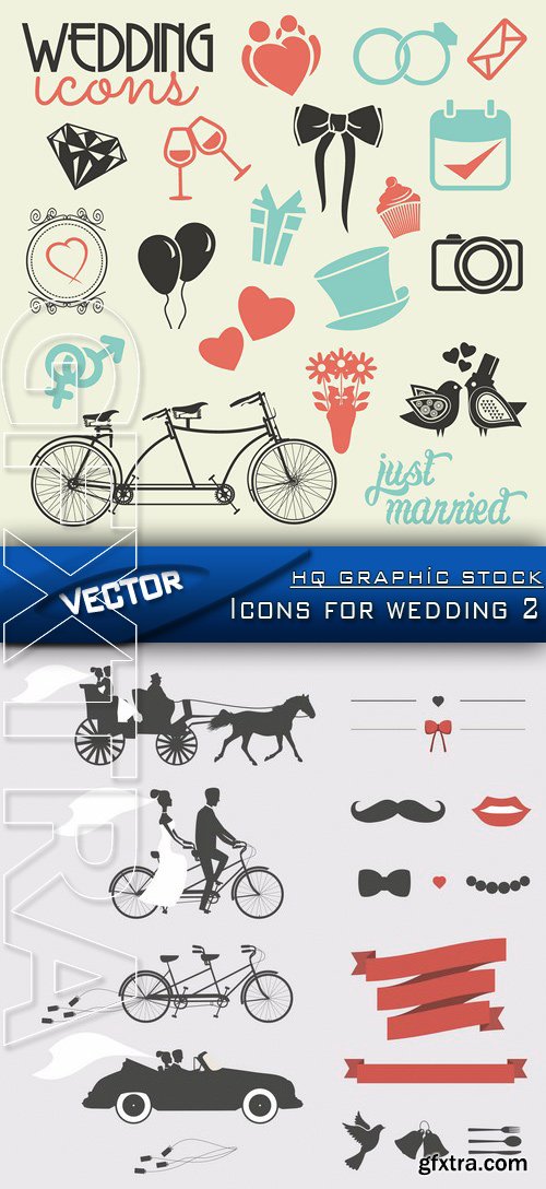 Stock Vector - Icons for wedding 2