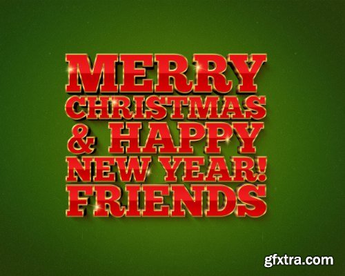 3D Christmas Text Effects 2