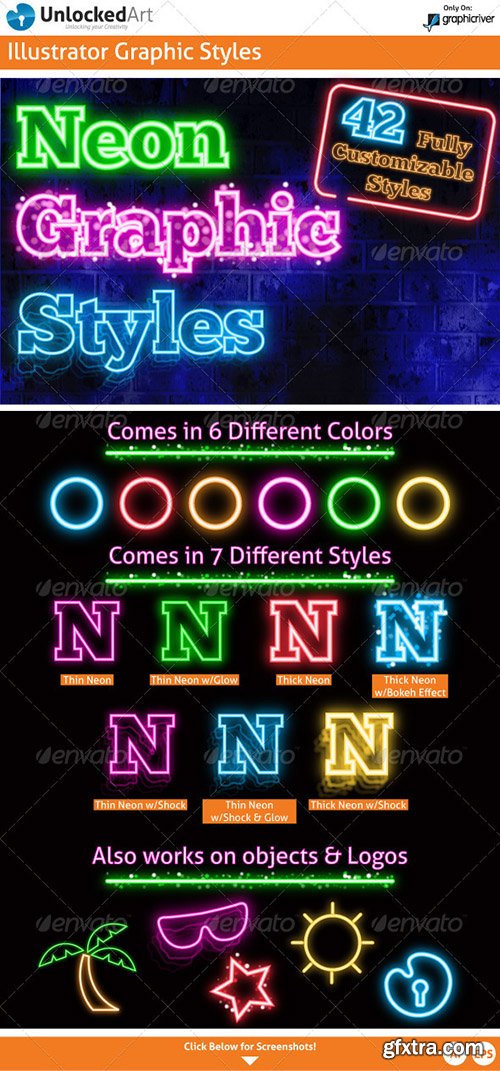 GraphicRiver Neon Graphic Styles 5232065