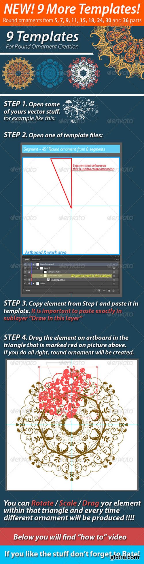 GraphicRiver 9 Templates For Round Ornament Creation 7193368