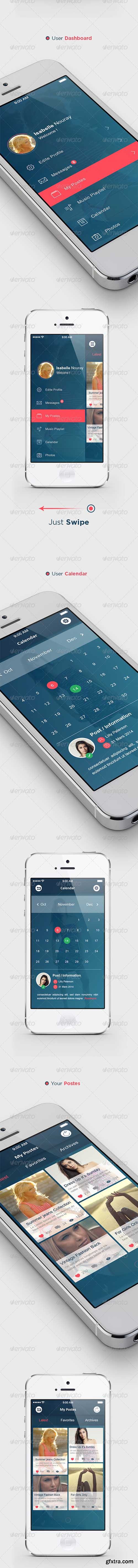 GraphicRiver Flat Modern Transparent App Ui kit 7375722