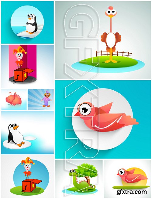 Funny Cartoons Vector Pack 2