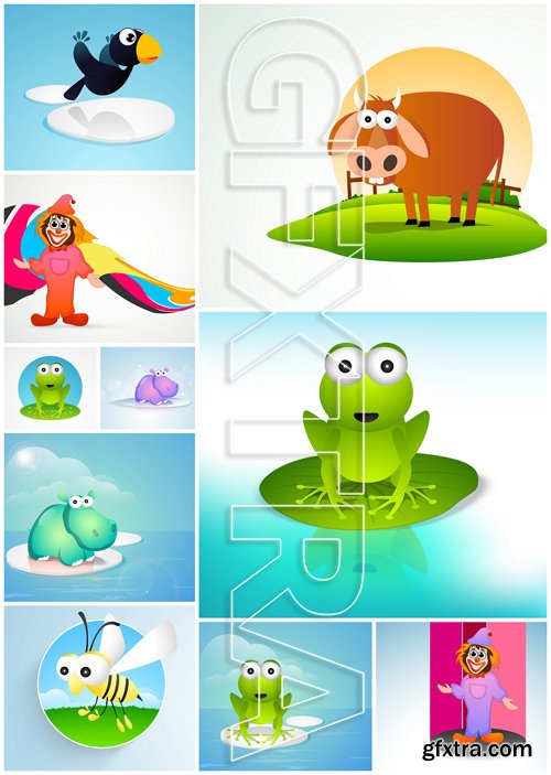 Funny Cartoons Vector Pack 3