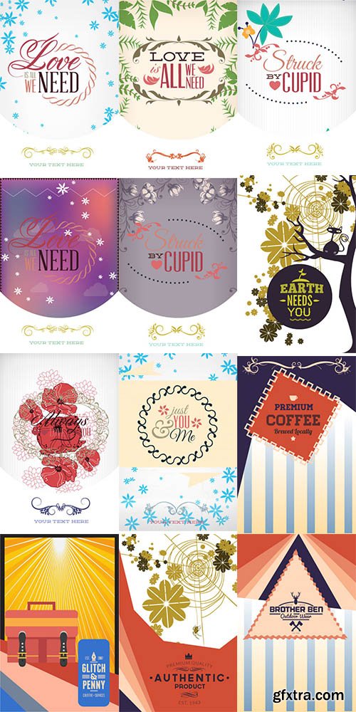 Decorations and Typo Vector Pack 2