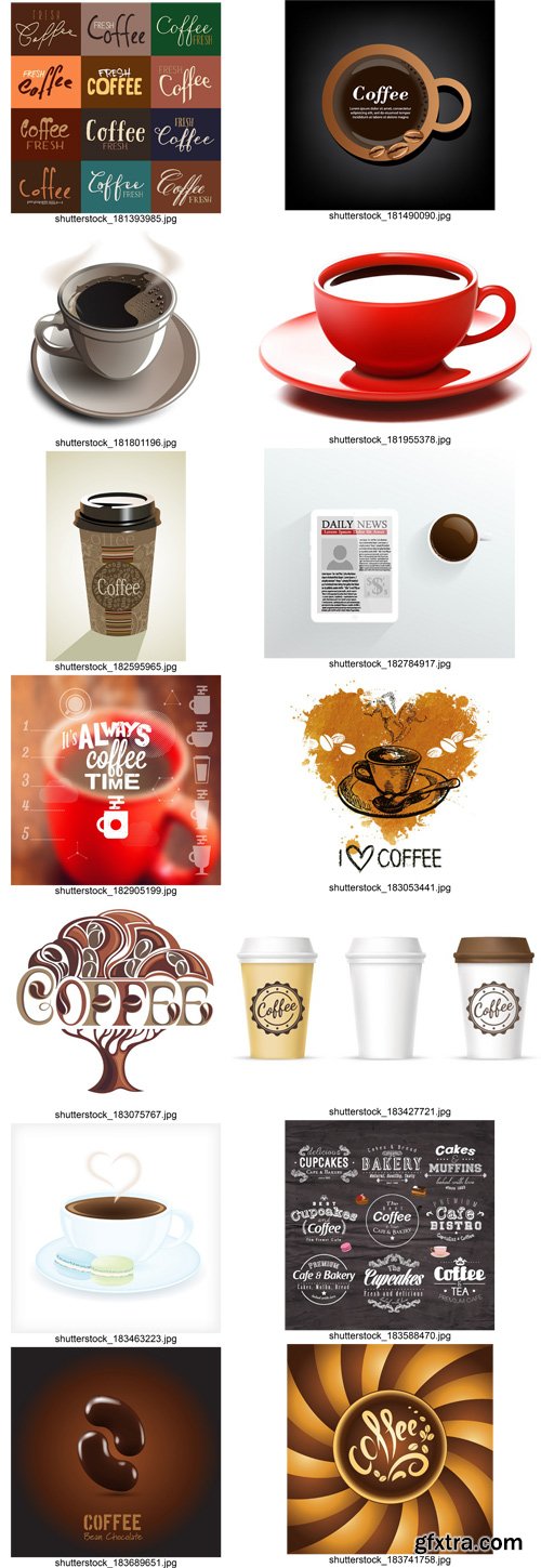 Stock Vectors - Coffee 2, 25xEps