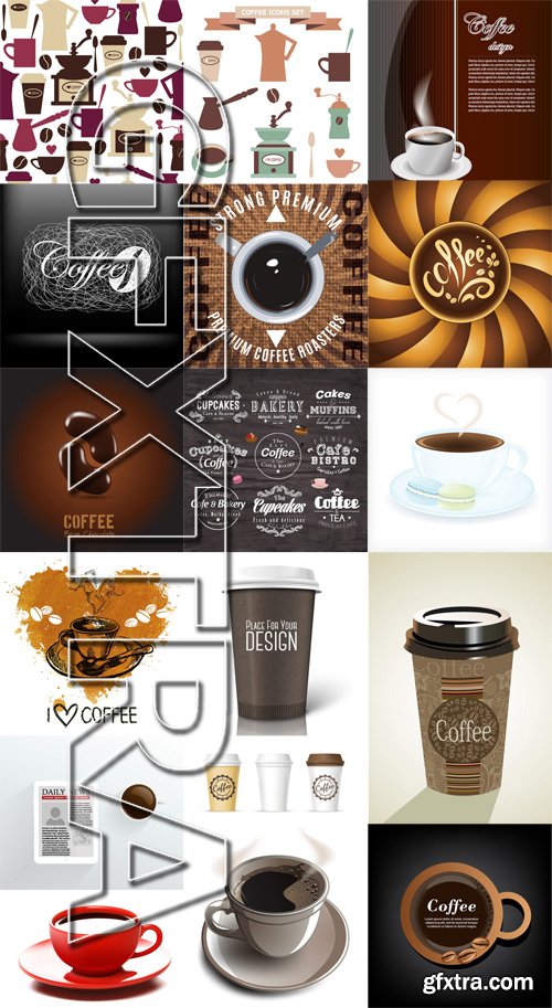 Stock Vectors - Coffee 2, 25xEps