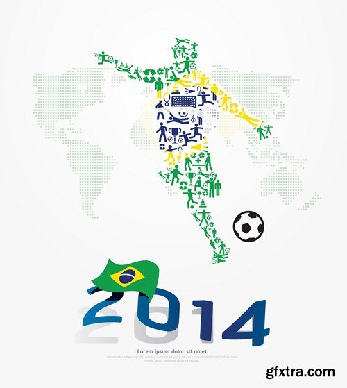 Brazil - FIFA World Cup 2014, 25xEPS