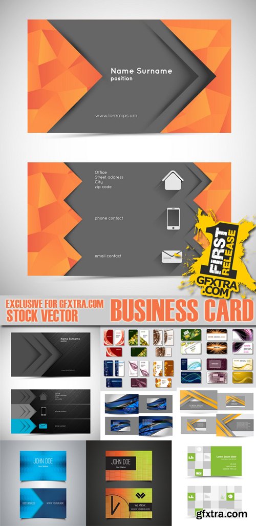 Stock Vectors - Business Card Template, 25xEps