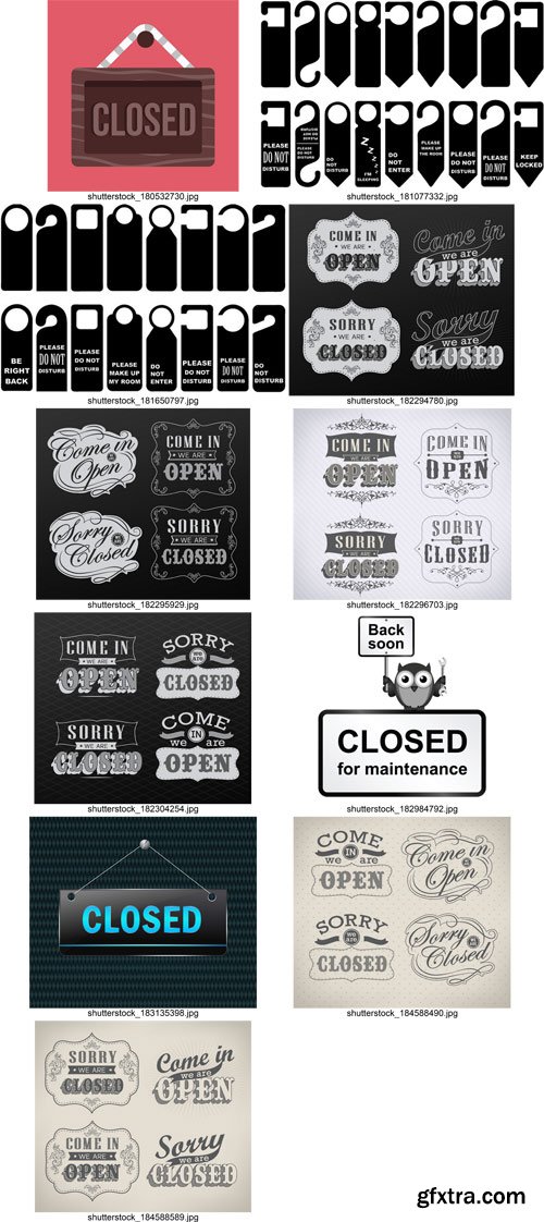 Stock Vectors - Sign - Open and Cloce