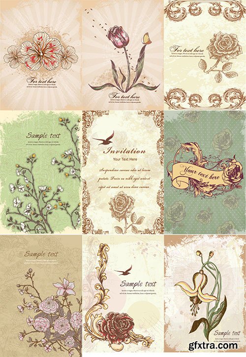 Vintage Frames Vector Pack 5