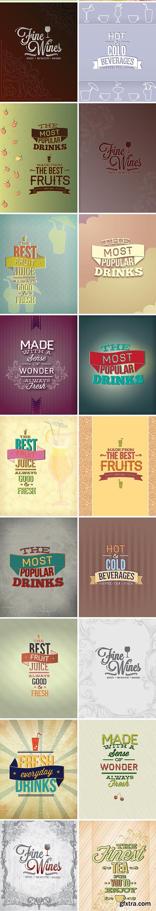 30 Drink Vector Illustrations