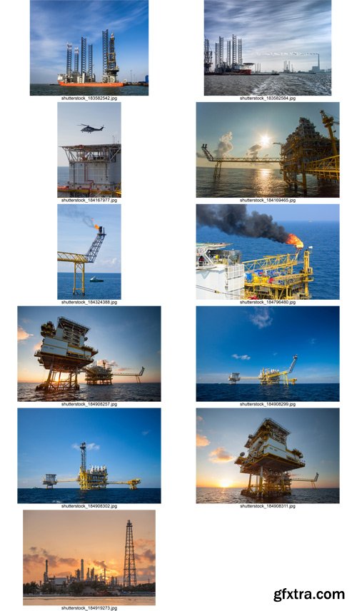 Stock Photos - Oil And Gas Platform, 25xJpg