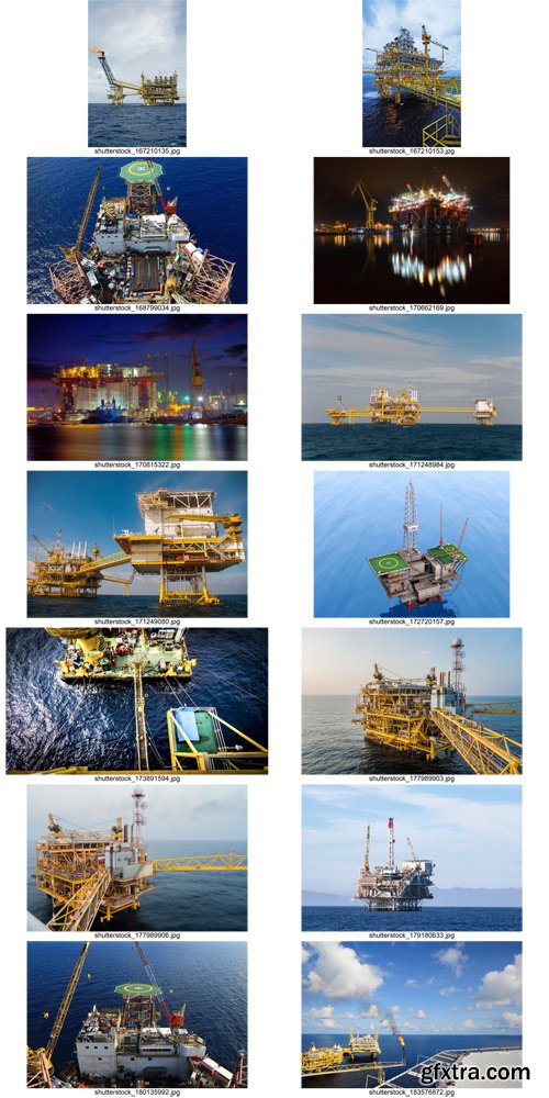 Stock Photos - Oil And Gas Platform, 25xJpg