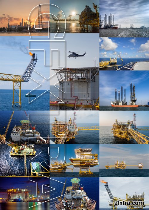 Stock Photos - Oil And Gas Platform, 25xJpg