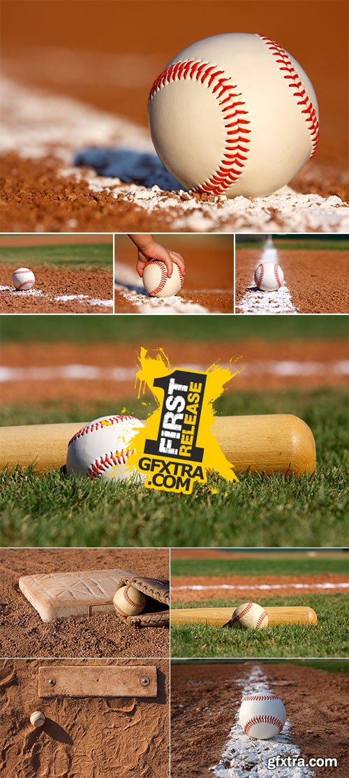 Stock Photo: Baseball on the Field