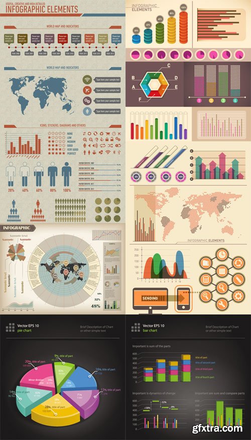 Retro Infograpics Vector Design