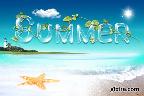 Glass Summer with Nature PSD