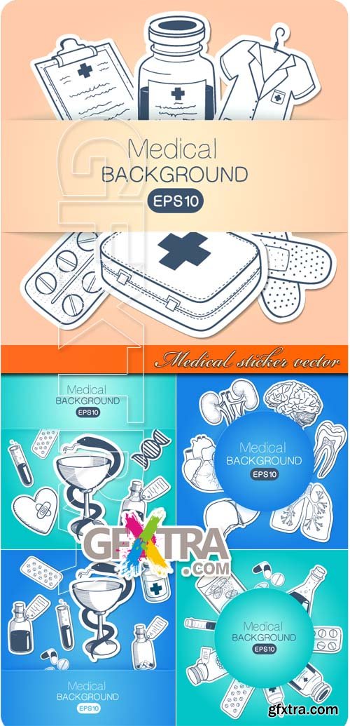 Medical sticker vector