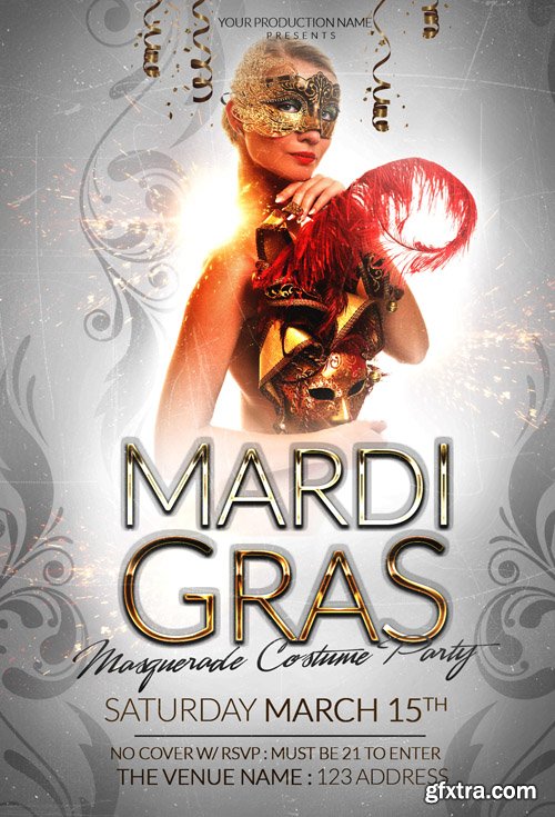 Masquerade Costume Party Flyer Template