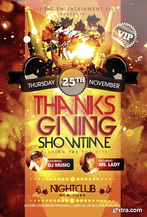 Thanksgiving Showtime Flyer Template