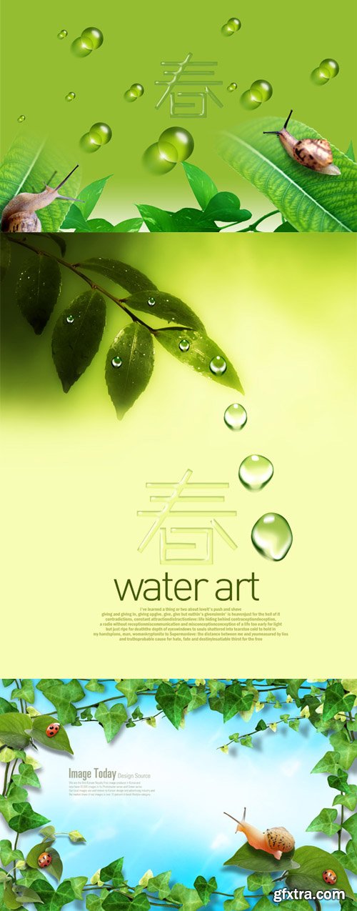 PSD - Water Art and Snails