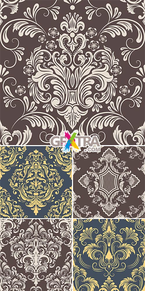 Damask seamless pattern element