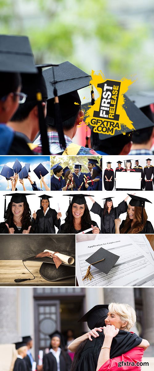 Stock Photo: Group of university graduates