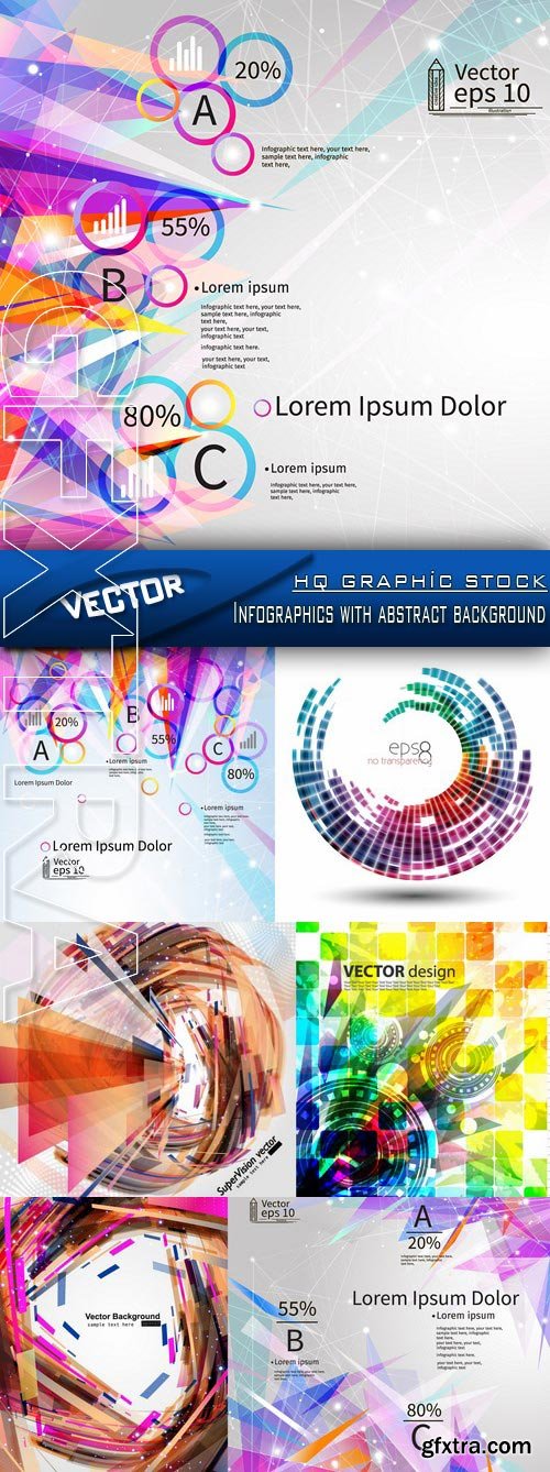 Stock Vector - Infographics with abstract background