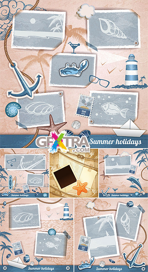 Summer scrapbooking photo album