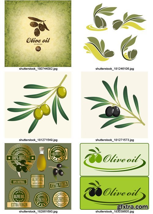 Amazing SS - Collections of Olive Elements 7, 25xEPS