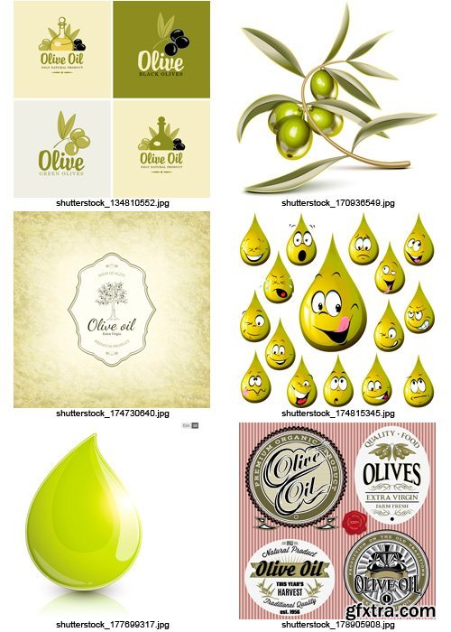 Amazing SS - Collections of Olive Elements 7, 25xEPS