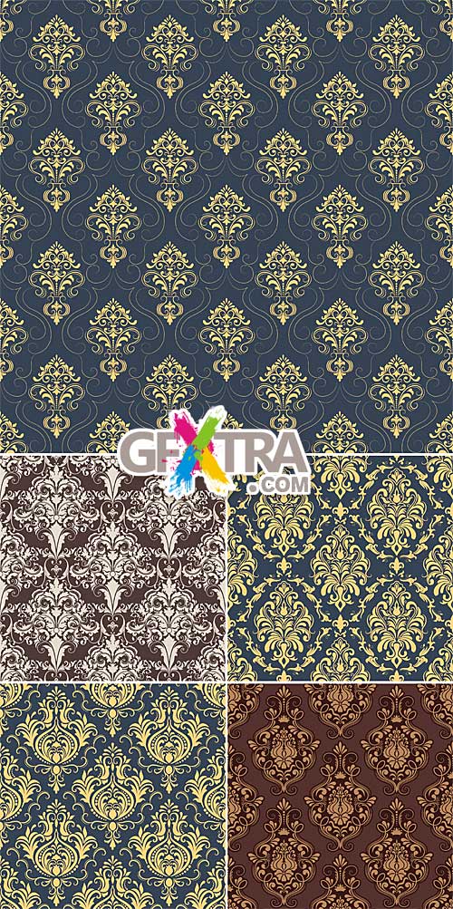 Damask seamless pattern backgrounds