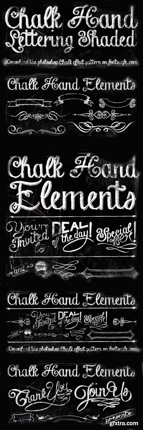 Chalk Hand Lettering Font Family - 3 Fonts for $79